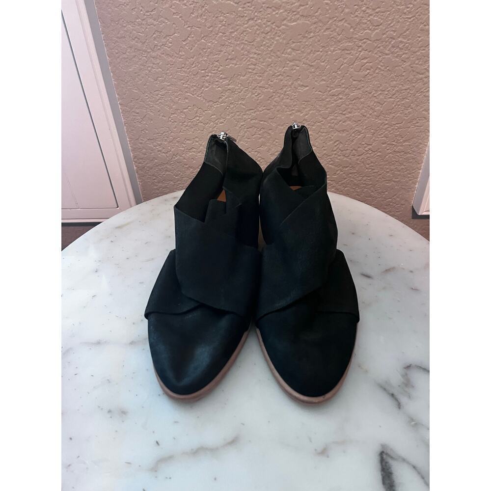 Dolce Vita Cross Front Leather Booties Boots 7.5 Black - Picture 2 of 5